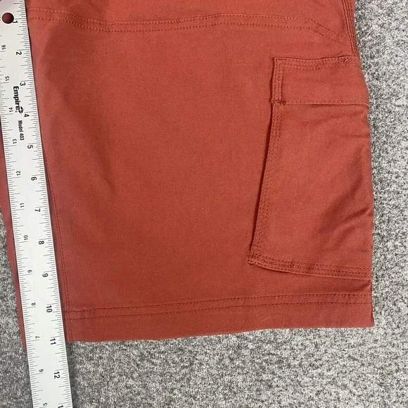 Prana Mens Zion Cargo Shorts 36 11" Inseam Orange Belted Hiking Outdoor $80 new - Picture 9 of 13